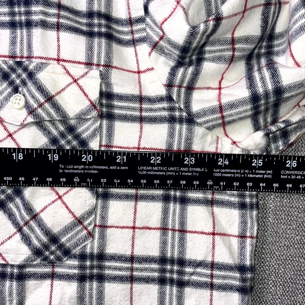 Banana Republic Flannel Shirt Mens XL Multicolor Plaid Standard Fit Button Up